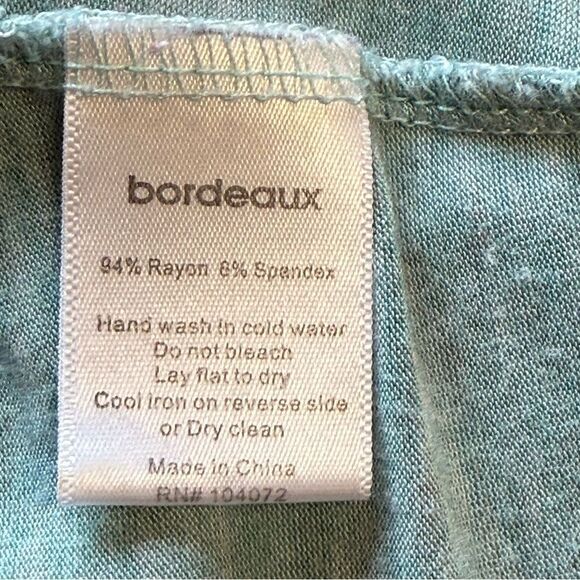 Bordeaux Asymmetrical Hem Top | Seafoam Green | Size S/P | Anthropologie - Picture 5 of 8